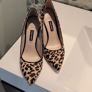 Nine west leopard heels size 7.5